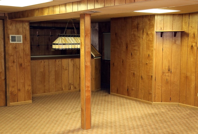 402 Catbird Ln, Deerfield, IL 60015 - finished basement featuring carpet and wooden walls