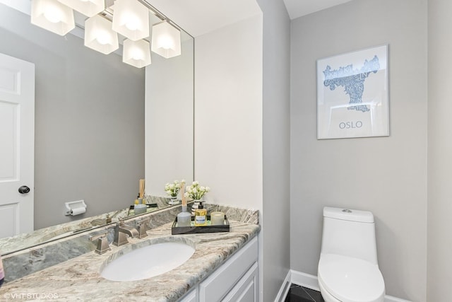 31 E Sandpiper Ln, Lake Forest, IL 60045 - half bath with vanity and tile patterned flooring