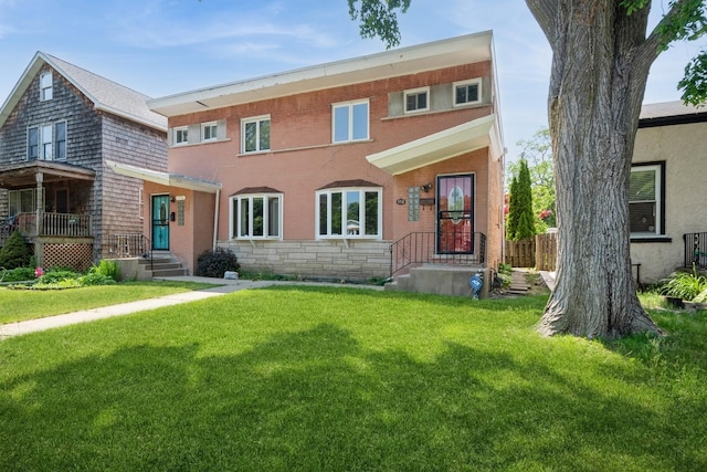 1718 Hovland Ct, Evanston, IL 60201 - townhome / multi-family property with a front yard