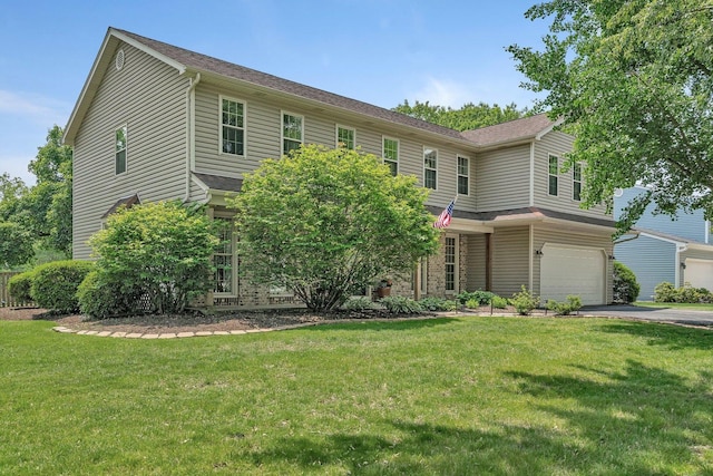 336 Brooklea Ct, Naperville, IL 60565 - view of front of property with asphalt driveway, an attached garage, and a front yard
