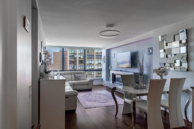 5415 N Sheridan Rd Unit 1209, Chicago, IL 60640 - living area with dark wood-style flooring