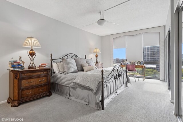 1530 N Dearborn Pkwy Unit 9S, Chicago, IL 60610 - bedroom with carpet floors, a textured ceiling, and ceiling fan