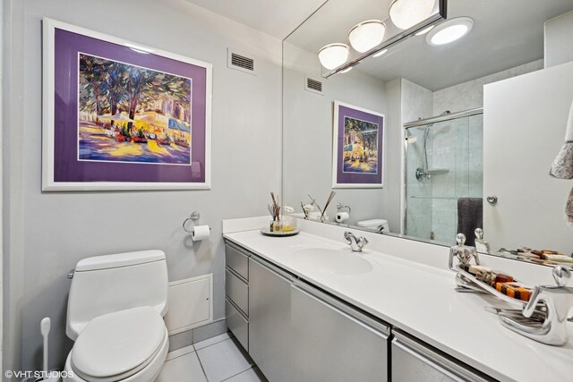 1530 N Dearborn Pkwy Unit 9S, Chicago, IL 60610 - full bath featuring vanity, a stall shower, and tile patterned flooring