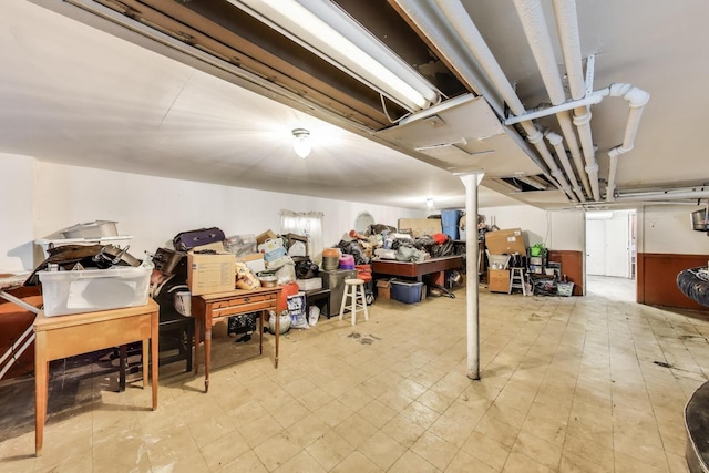 5042 W Wolfram St, Chicago, IL 60641 - below grade area with tile patterned floors