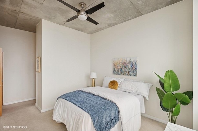 1720 S Michigan Ave Unit 1608, Chicago, IL 60616 - bedroom featuring light colored carpet, baseboards, and a ceiling fan