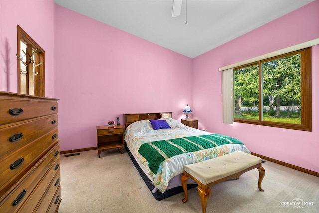 111 Fawn Ln, Elgin, IL 60120 - bedroom with light colored carpet and a ceiling fan