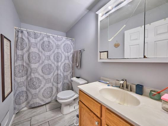 4813 W 23rd St, Cicero, IL 60804 - full bath featuring vanity and curtained shower