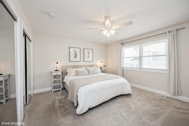 3925 Williams St, Downers Grove, IL 60515 - carpeted bedroom featuring a closet and a ceiling fan