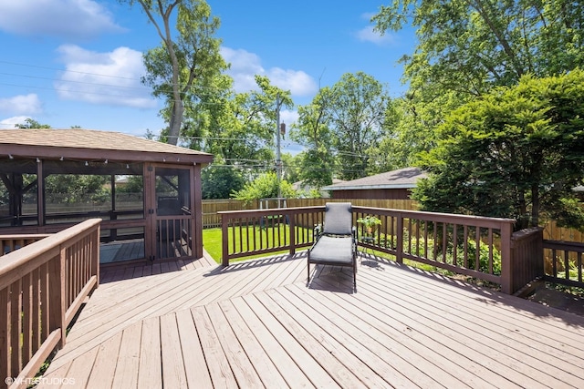 3925 Williams St, Downers Grove, IL 60515 - wooden terrace featuring a fenced backyard
