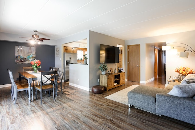 11114 Heritage Dr Unit 2D, Palos Hills, IL 60465 - dining room featuring wood finished floors and ceiling fan
