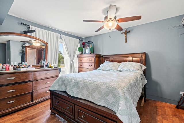 4000 Bayside Dr Unit 105, Palatine, IL 60074 - bedroom featuring hardwood / wood-style flooring and ceiling fan