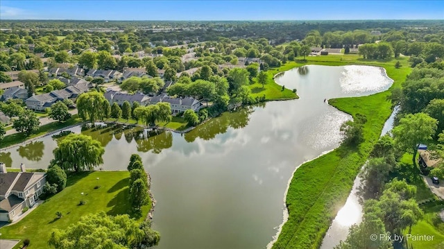 372 Goshawk Ln, Deerfield, IL 60015 - aerial view of residential area with a nearby body of water
