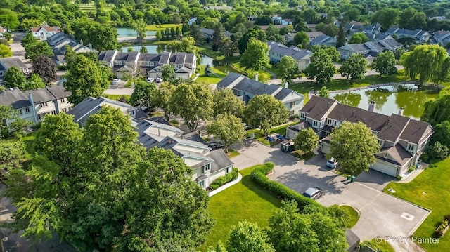 372 Goshawk Ln, Deerfield, IL 60015 - aerial perspective of suburban area featuring a nearby body of water