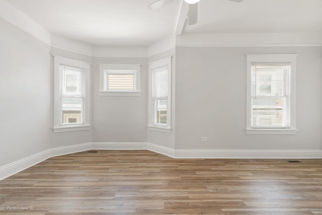 2028 S 5th Ave, Maywood, IL 60153 - empty room featuring a ceiling fan and light wood finished floors