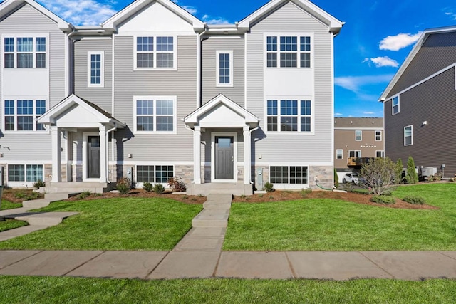 871 Briar Glen Ct, Hampshire, IL 60140 - view of front of home with a front lawn and stone siding