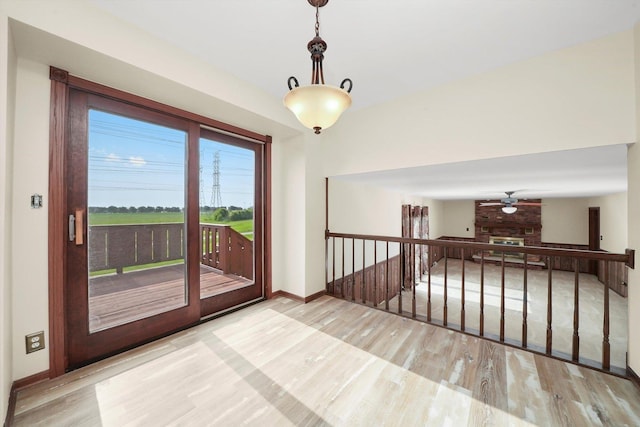 14023 S Split Rail Dr, Homer Glen, IL 60491 - spare room with ceiling fan and wood finished floors