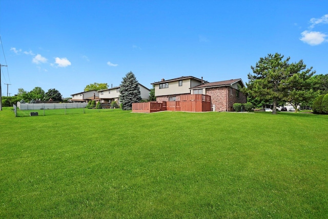 14023 S Split Rail Dr, Homer Glen, IL 60491 - view of yard featuring a wooden deck