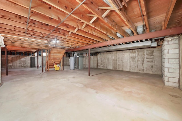 14023 S Split Rail Dr, Homer Glen, IL 60491 - unfinished below grade area with stairway and water heater