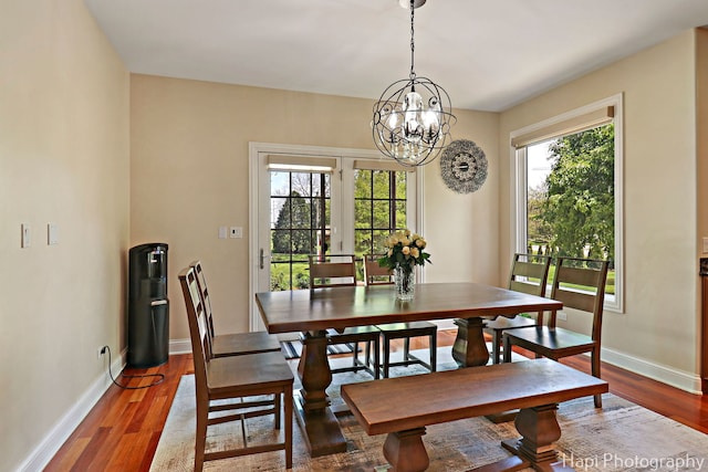 1400 Banbury Rd, Inverness, IL 60067 - dining area featuring wood finished floors and a chandelier