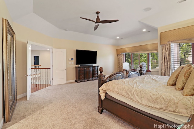1400 Banbury Rd, Inverness, IL 60067 - bedroom featuring carpet flooring, recessed lighting, and a ceiling fan