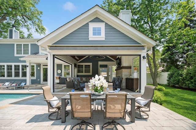 1406 Meadow Ln, Glenview, IL 60025 - view of patio / terrace featuring an outdoor pool and outdoor dining area