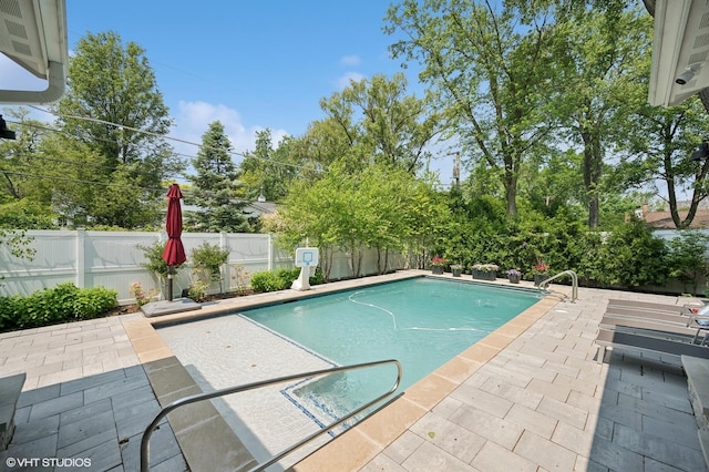 1406 Meadow Ln, Glenview, IL 60025 - view of swimming pool featuring a fenced backyard and a patio