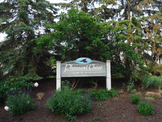 view of community sign
