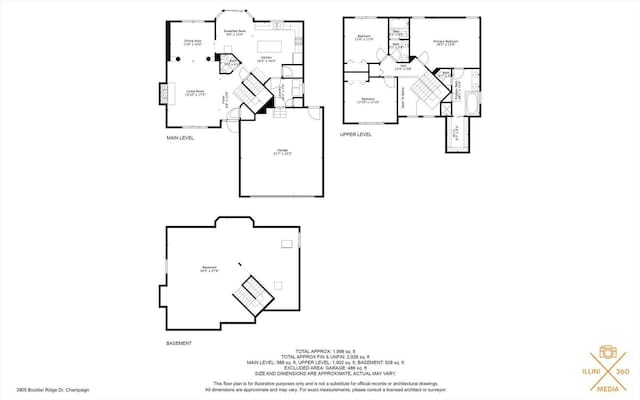 3905 Boulder Ridge Dr, Champaign, IL 61822 - view of home floor plan