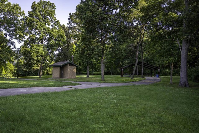 877 Briar Glen Ct, Hampshire, IL 60140 - view of community with a yard, a gazebo, and a shed