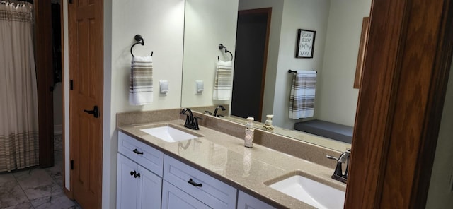6638 Key Largo Dr, Machesney Park, IL 61103 - full bath featuring marble finish floors and double vanity