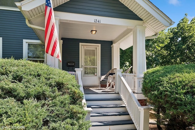 1241 Forest Ave, Wilmette, IL 60091 - property entrance featuring covered porch