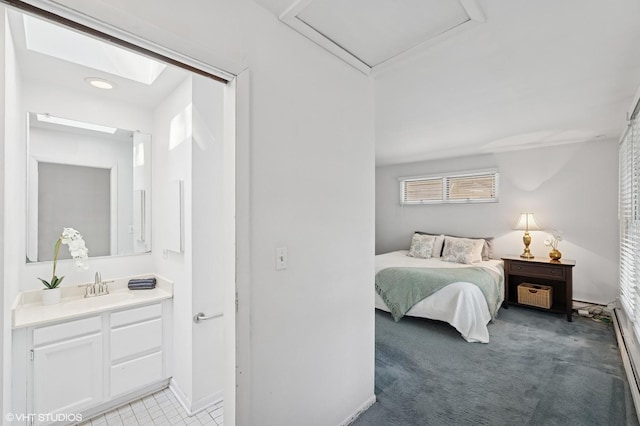 1241 Forest Ave, Wilmette, IL 60091 - bedroom featuring a sink and light carpet
