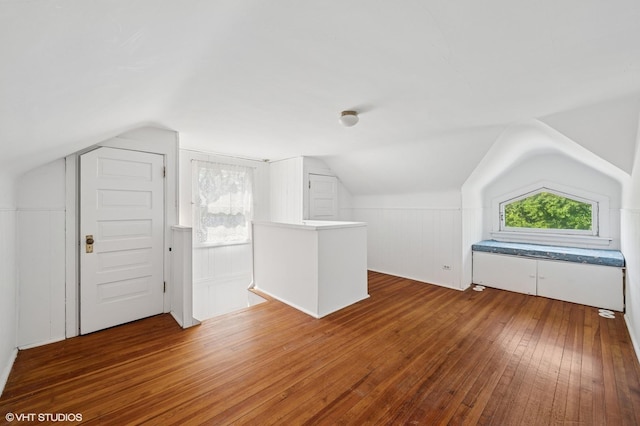 1241 Forest Ave, Wilmette, IL 60091 - bonus room featuring hardwood / wood-style floors and lofted ceiling