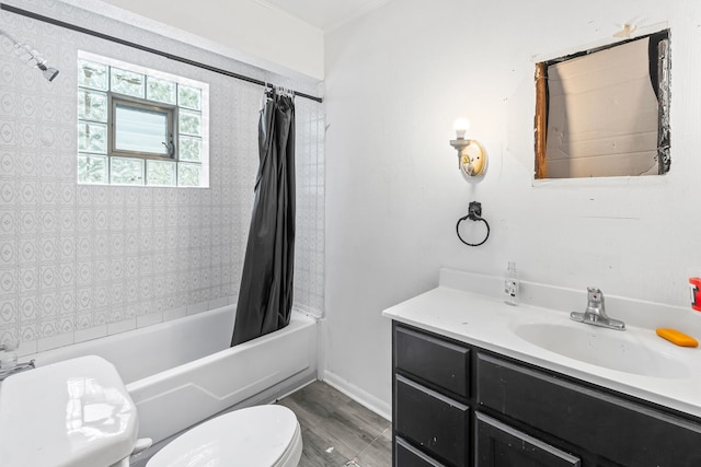 14217 Turner Ave, Robbins, IL 60472 - full bathroom featuring toilet, vanity, and shower / bath combo