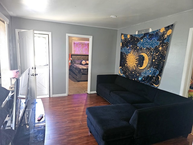 310 Hill Ave, Elgin, IL 60120 - living area featuring wood finished floors and baseboards