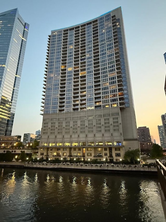 333 N Canal St Unit 2505, Chicago, IL 60606 - property at dusk with a water view and a city view