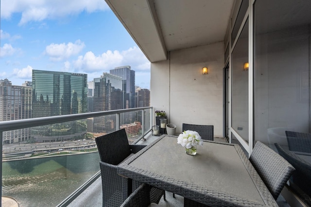 333 N Canal St Unit 2505, Chicago, IL 60606 - balcony featuring a view of skyline