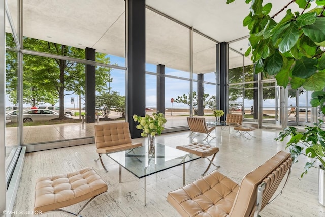 880 N Lake Shore Dr Unit 4E, Chicago, IL 60611 - lobby featuring a wall of windows and a water view