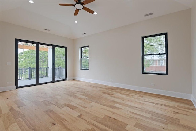 223 Center St, Naperville, IL 60540 - spare room with light wood-style floors, healthy amount of natural light, baseboards, and recessed lighting