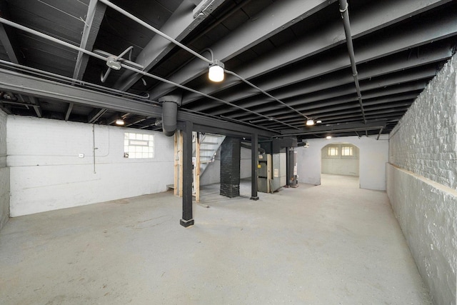6742 S Honore St, Chicago, IL 60636 - basement with stairs and heating unit