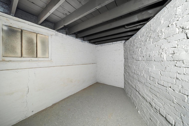 6742 S Honore St, Chicago, IL 60636 - unfinished below grade area featuring wooden ceiling