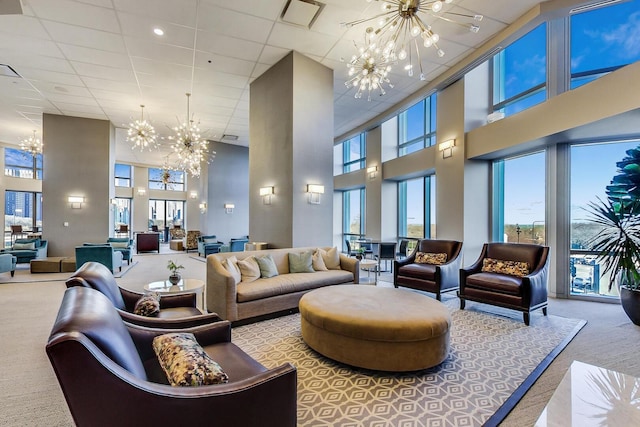 1211 S Prairie Ave Unit 1106, Chicago, IL 60605 - common area featuring a high ceiling and a paneled ceiling