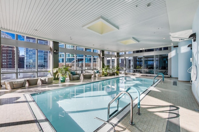 1211 S Prairie Ave Unit 1106, Chicago, IL 60605 - indoor pool featuring a view of city and a patio area