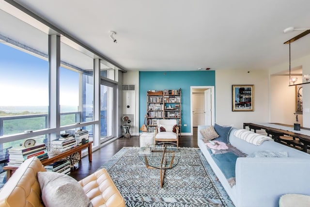 1211 S Prairie Ave Unit 1106, Chicago, IL 60605 - living room with wood finished floors