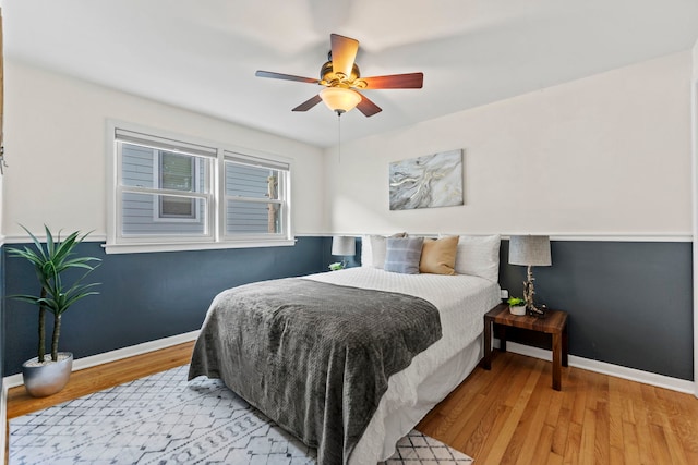 4730 N Hermitage Ave Unit 3C, Chicago, IL 60640 - bedroom featuring wood finished floors and a ceiling fan