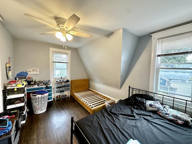 478 Barrett St, Elgin, IL 60120 - bedroom featuring hardwood / wood-style flooring and a ceiling fan