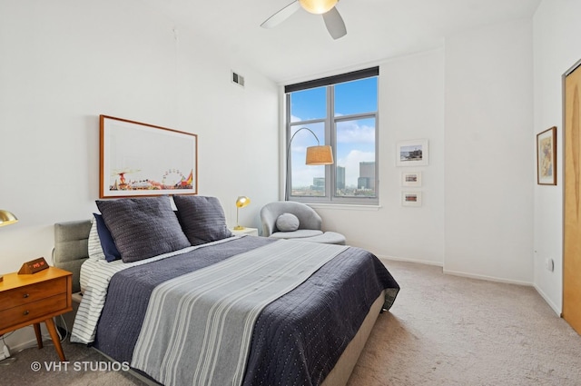 1201 W Adams St Unit 1001, Chicago, IL 60607 - bedroom with carpet flooring and ceiling fan