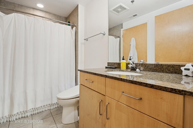 1201 W Adams St Unit 1001, Chicago, IL 60607 - bathroom with tile patterned flooring, vanity, and a shower with curtain