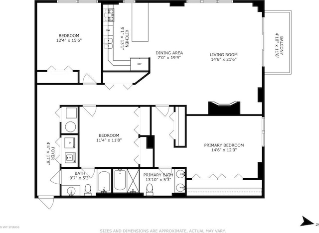 1201 W Adams St Unit 1001, Chicago, IL 60607 - view of floor plan / room layout