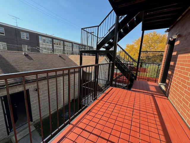 3037 W Polk Ave Unit 3, Chicago, IL 60612 - wooden terrace with stairway